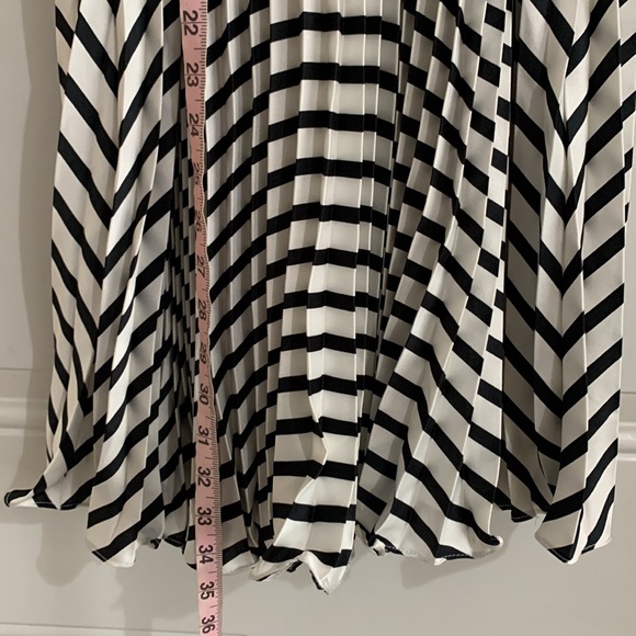 LuLu’s “Dance It Out” White Striped Pleated Halter Mini Shift Dress - Picture 11 of 12